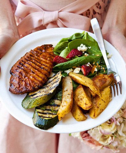 Grilled Food on a Plate